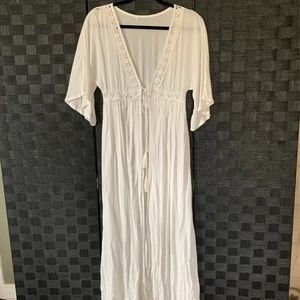 Long flowing beach cover dress